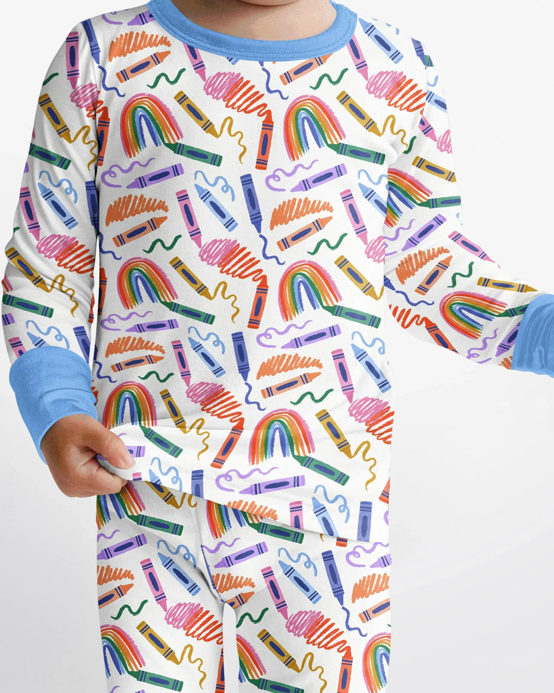 Crayon Chaos Bamboo Two Piece Long Sleeve Pajama Set