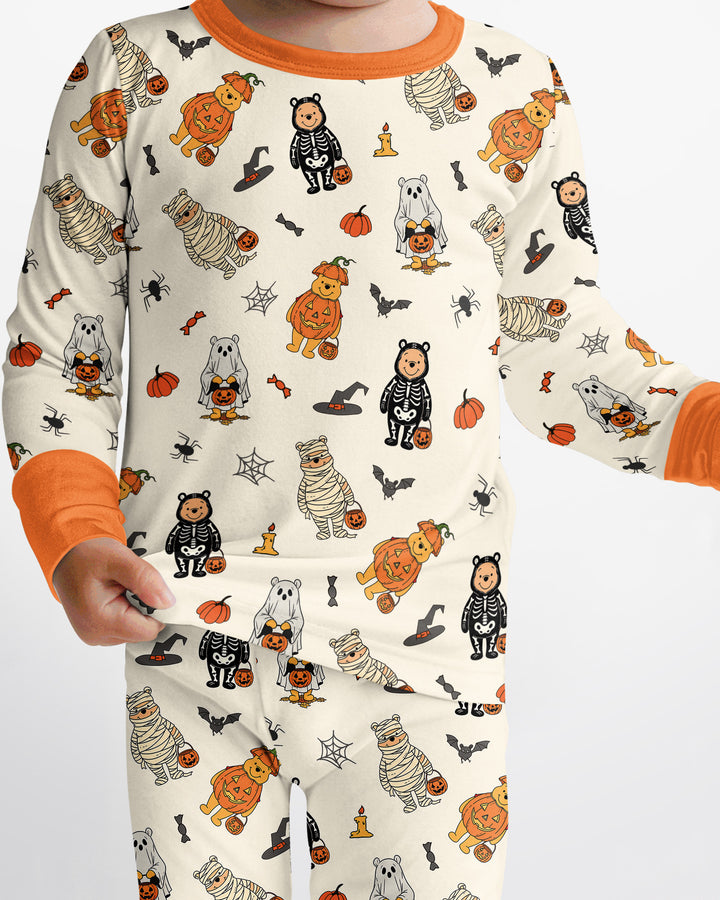 Retro Trick Or Treat Bamboo Two Piece Long Sleeve Pajama Set