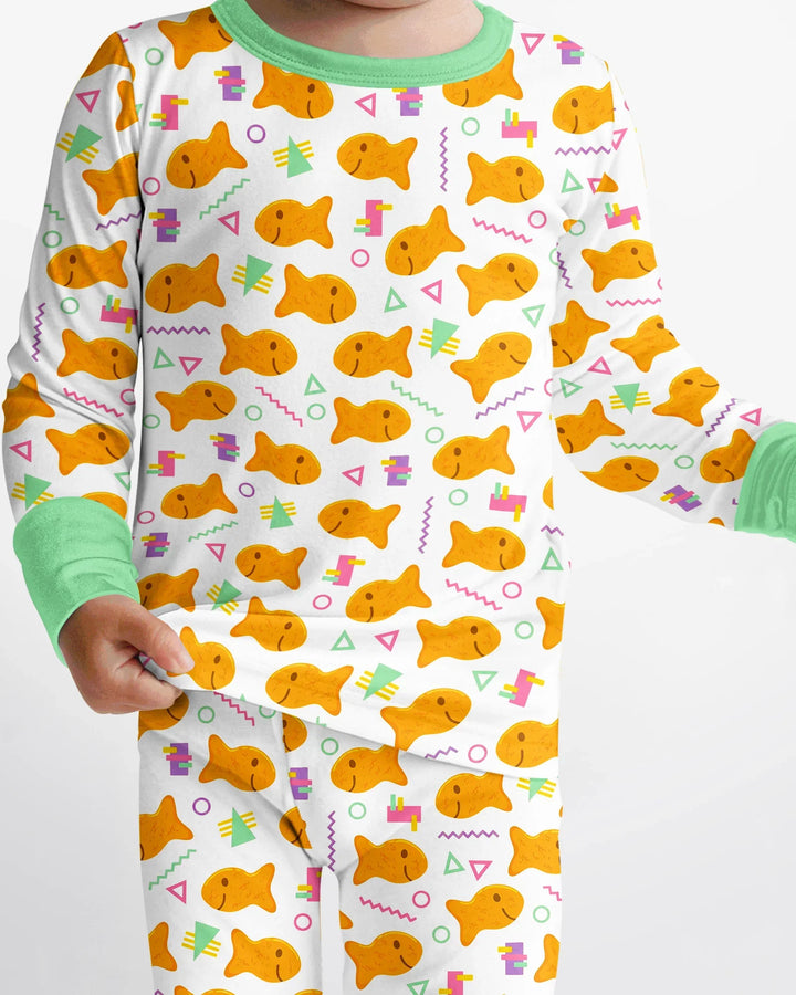 Conjunto de pijama de dos piezas de bambú con mangas largas, plantilla PERSONALIZADA