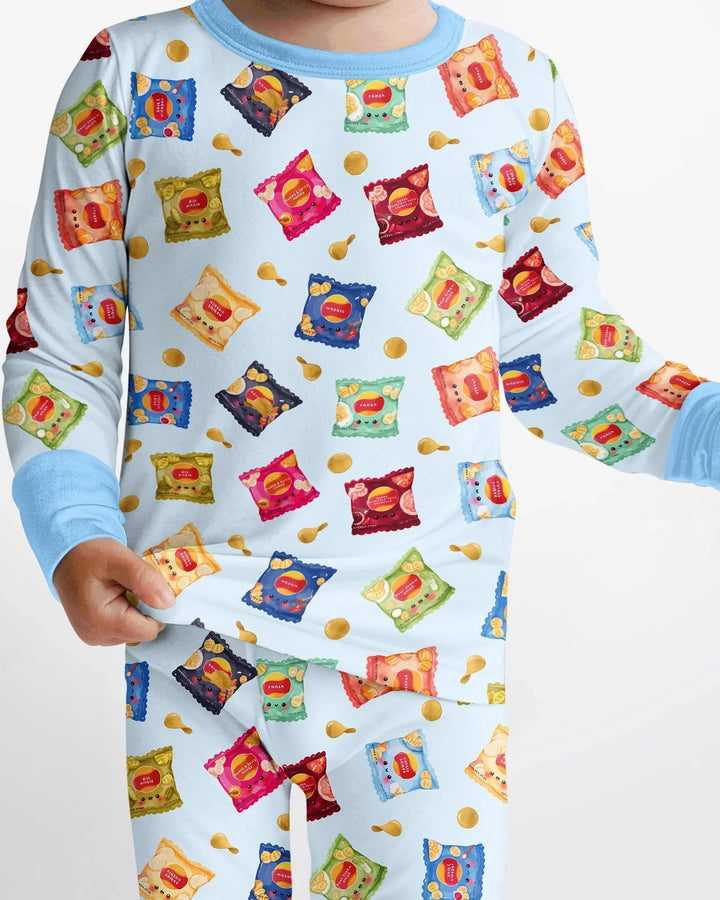 Potato Chips Bamboo Two Piece Long Sleeve Pajama Set