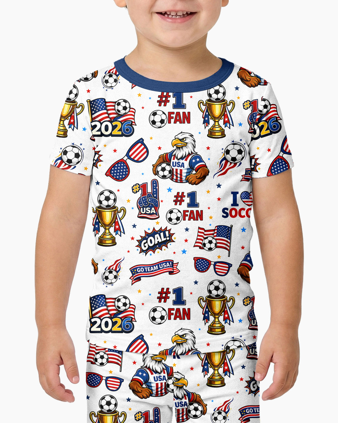 Conjunto de pijama de dos piezas de manga corta de bambú