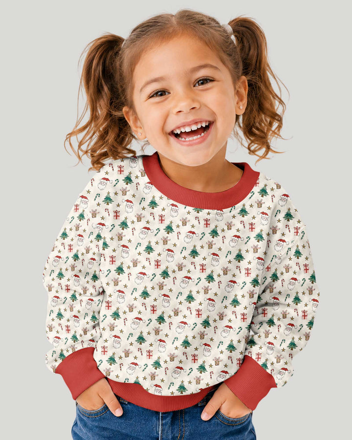 Snowy Santa Bamboo Crewneck Sweatshirt