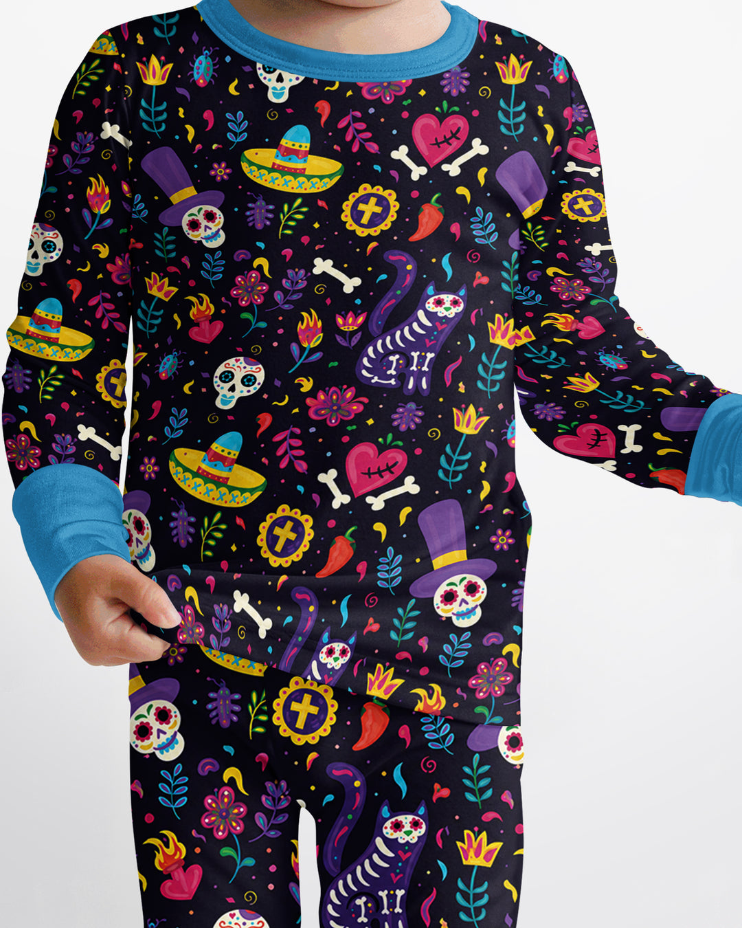 Conjunto de pijama de dos piezas de bambú con mangas largas, plantilla PERSONALIZADA