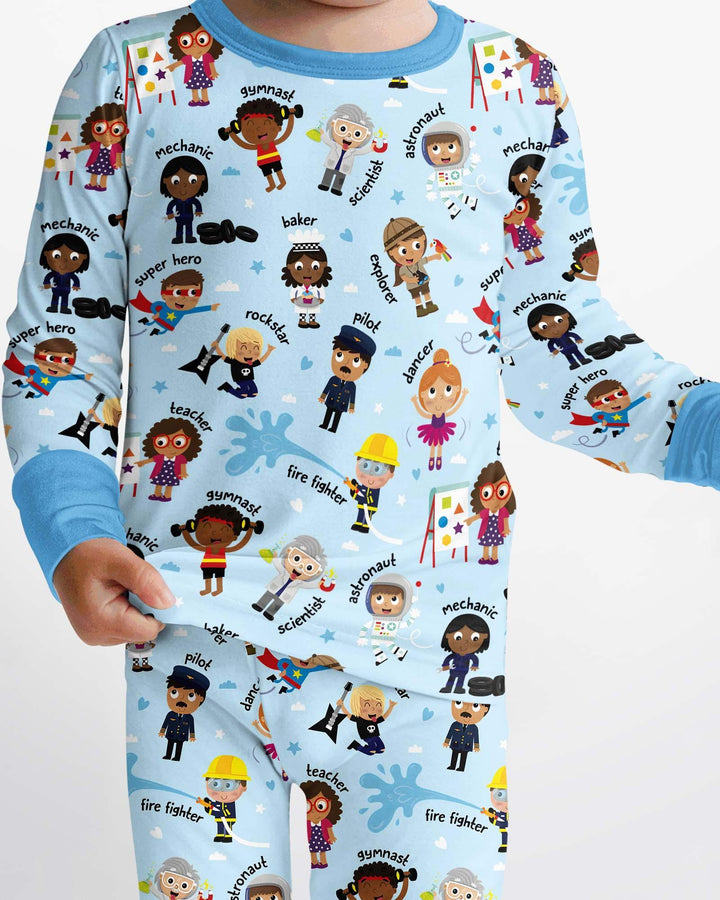 Zweiteiliges Langarm-Pyjama-Set mit Sommerfrüchten