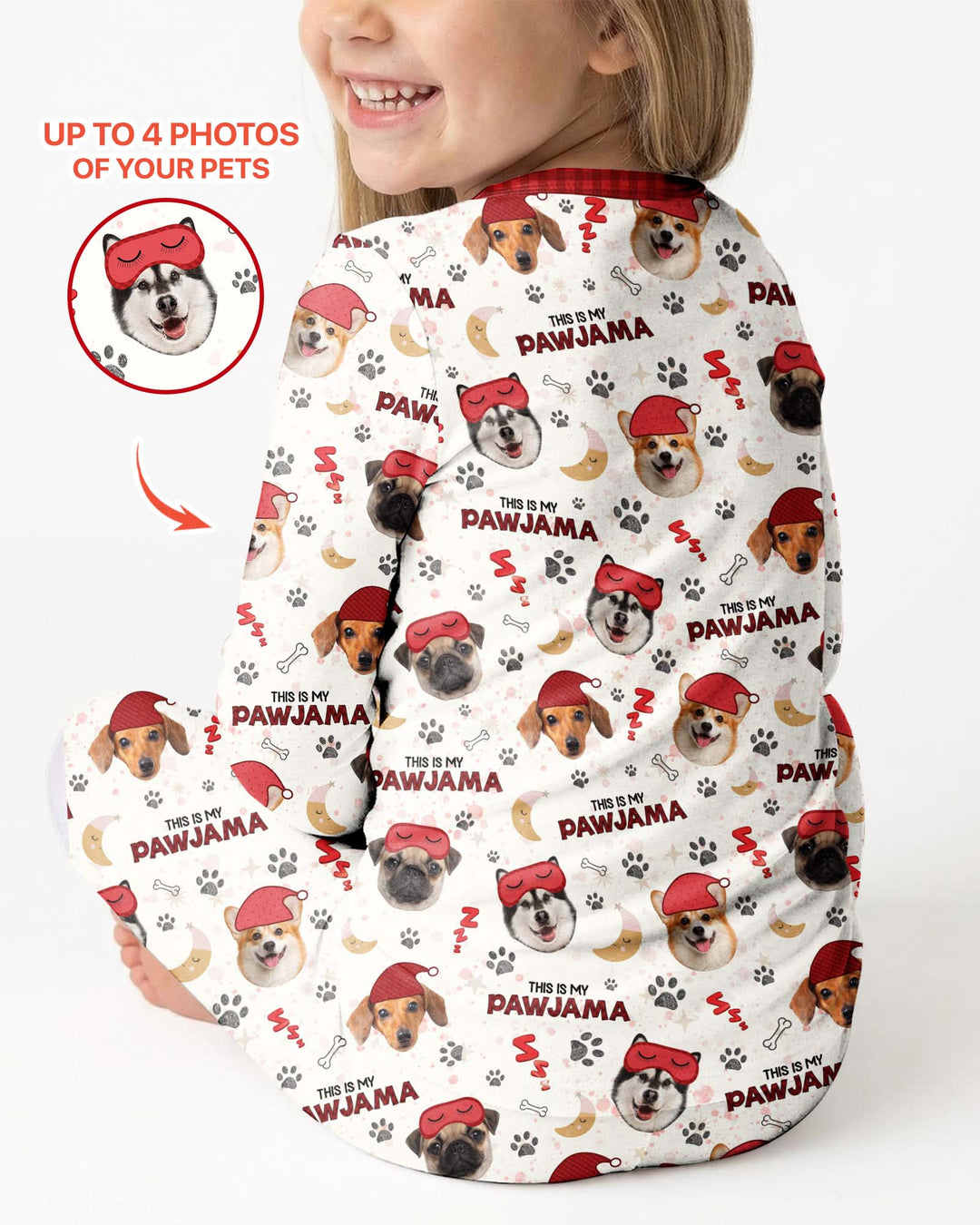 Custom Pet Photo This Is My Pawjama Bamboo Two Piece Long Sleeve Pajama Set