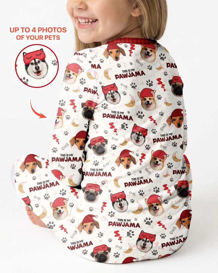 Custom Pet Photo This Is My Pawjama Bamboo Two Piece Long Sleeve Pajama Set