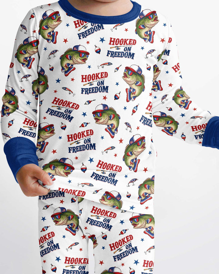 Hooked On Freedom Bamboo Two Piece Long Sleeve Pajama Set