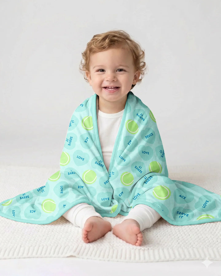 Tennis with Love Bamboo Blanket
