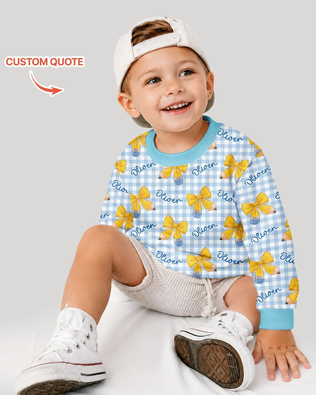 Sudadera de cuello redondo de bambú con plantilla personalizada