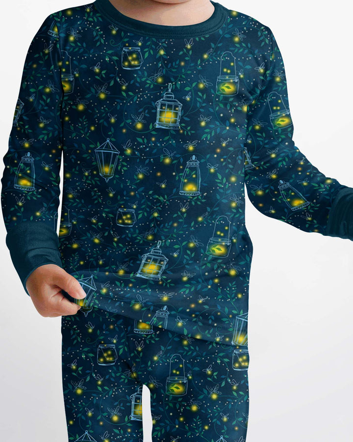 Firefly Lantern Night Bamboo Two Piece Long Sleeve Pajama Set