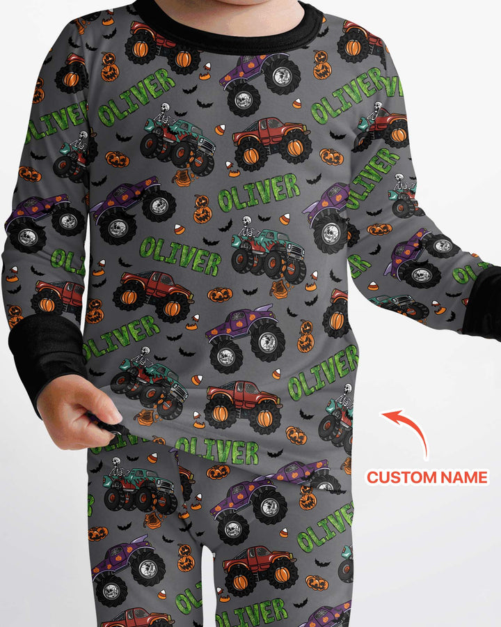 Conjunto de pijama de dos piezas de bambú con mangas largas, plantilla PERSONALIZADA
