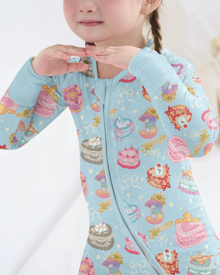 Custom Princess Baby Birthday Bamboo Convertible Zippy