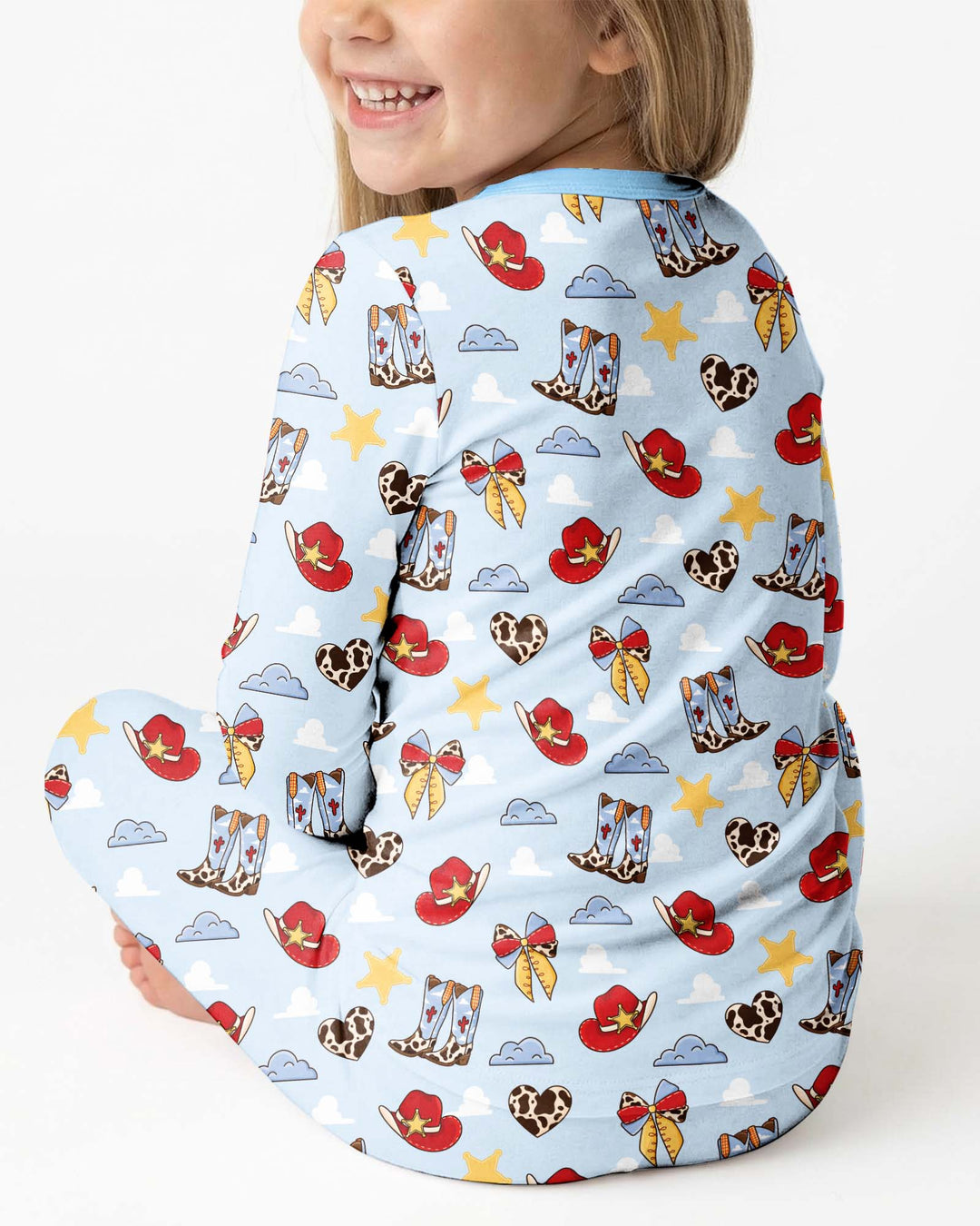 Cowboy Story Bamboo Two Piece Long Sleeve Pajama Set