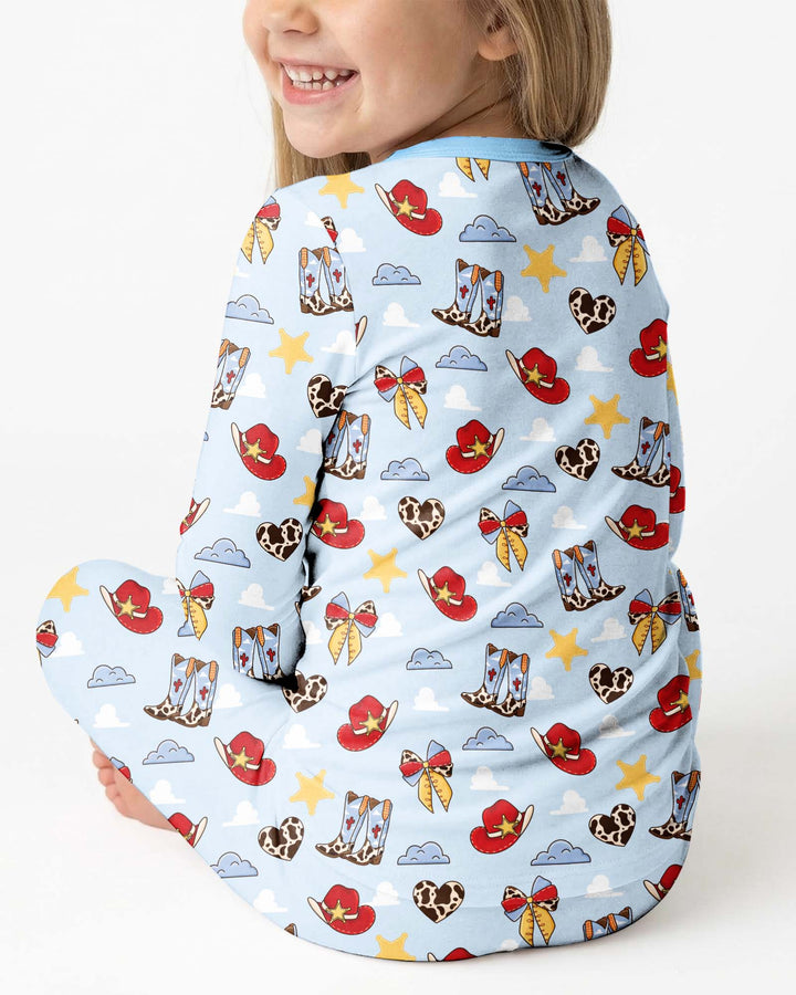 Cowboy Story Bamboo Two Piece Long Sleeve Pajama Set
