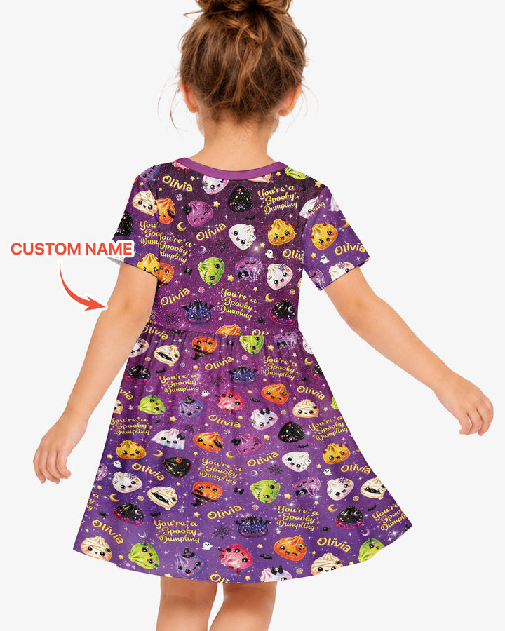 Custom Name You're A Spooky Dumpling Bamboo Twirl Dress