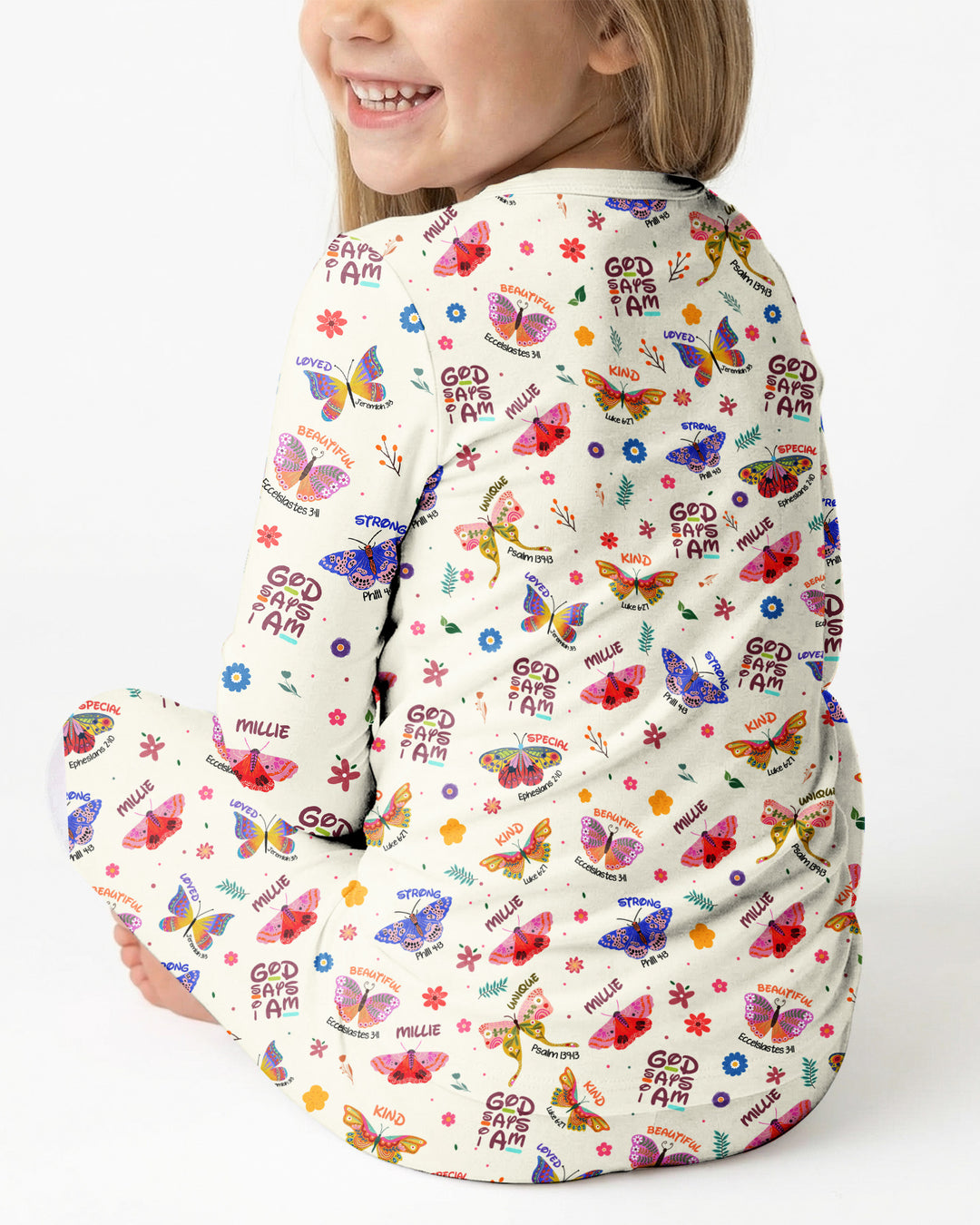 Zweiteiliges Langarm-Pyjama-Set mit Sommerfrüchten