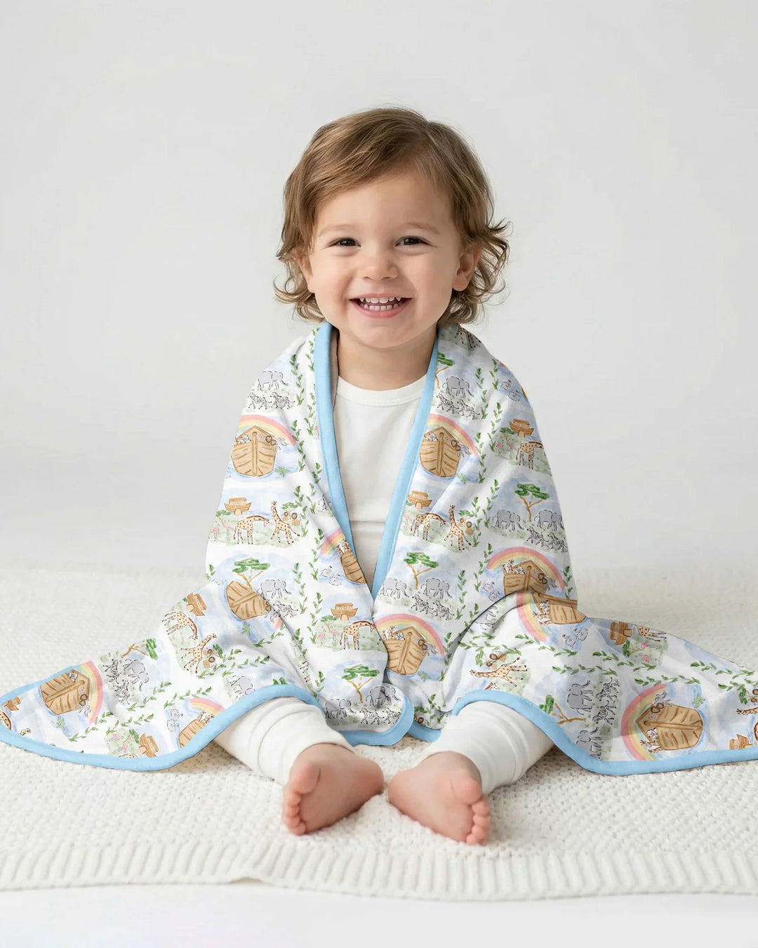 Noah And The Ark Bamboo Blanket