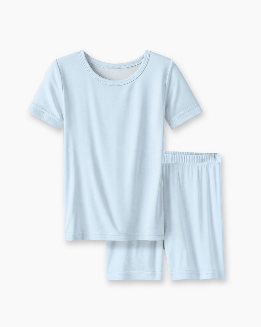 Solid Color Bamboo Two Piece Short Sleeve Short Pajama Set