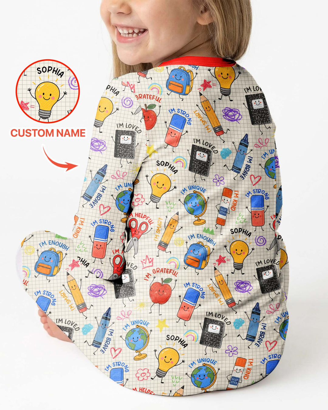 Zweiteiliges Langarm-Pyjama-Set mit Sommerfrüchten
