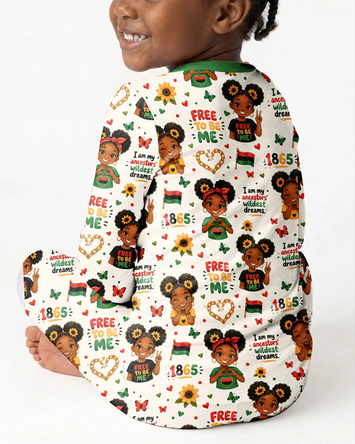 Juneteenth I am My Ancestors' Wildest Dream Bamboo Two Piece Long Sleeve Pajama Set