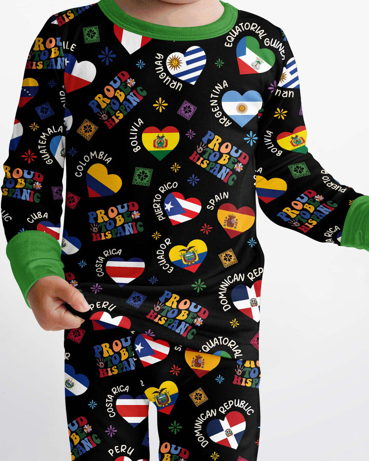 Proud To Be Hispanic Bamboo Two Piece Long Sleeve Pajama Set