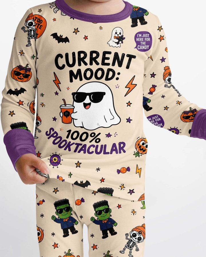 Halloween Friends Bamboo Two Piece Long Sleeve Pajama Set