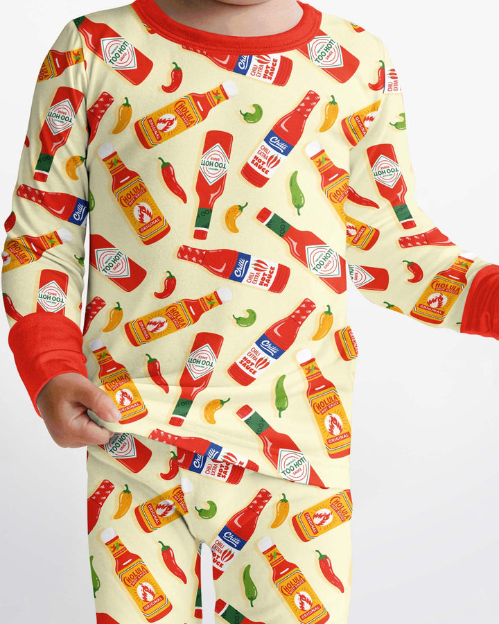 Spicy Sauce Bamboo Two Piece Long Sleeve Pajama Set