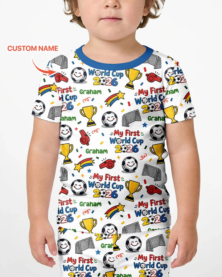 Pijama de bambú de dos piezas de manga corta con pantalón corto, plantilla personalizada