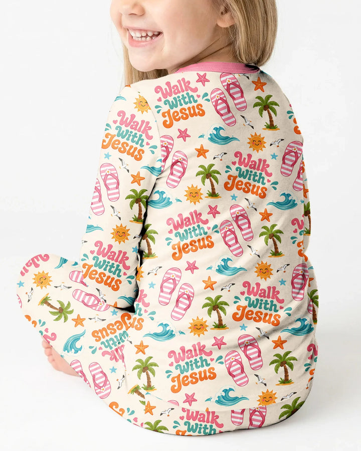 Conjunto de pijama de dos piezas de manga larga de bambú con estampados islámicos