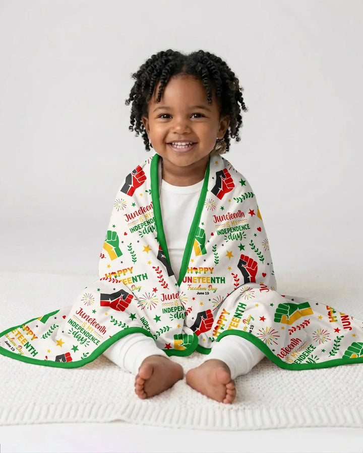 Happy Juneteenth Freedom Day Bamboo Blanket
