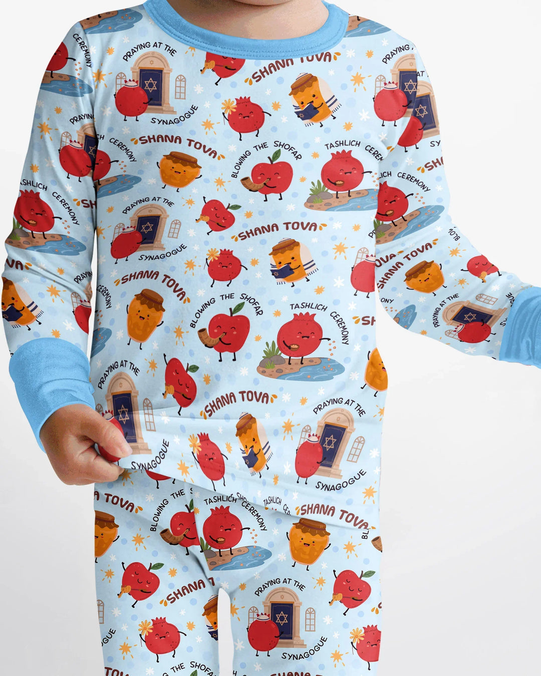 Sweet Sacred Moments Family Matching Bamboo Two Piece Long Sleeve Pajama Set