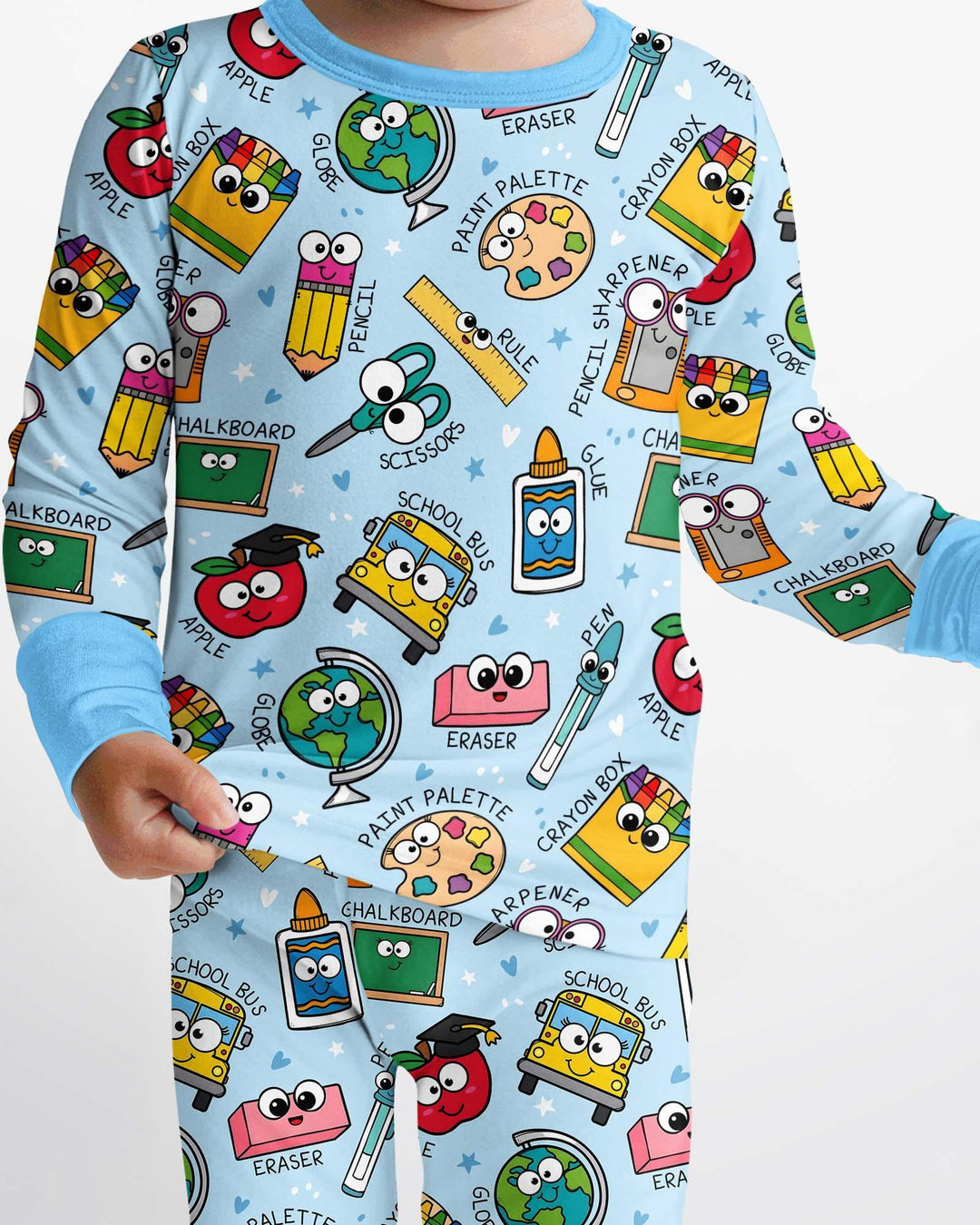 Conjunto de pijama de dos piezas de bambú con mangas largas, plantilla PERSONALIZADA
