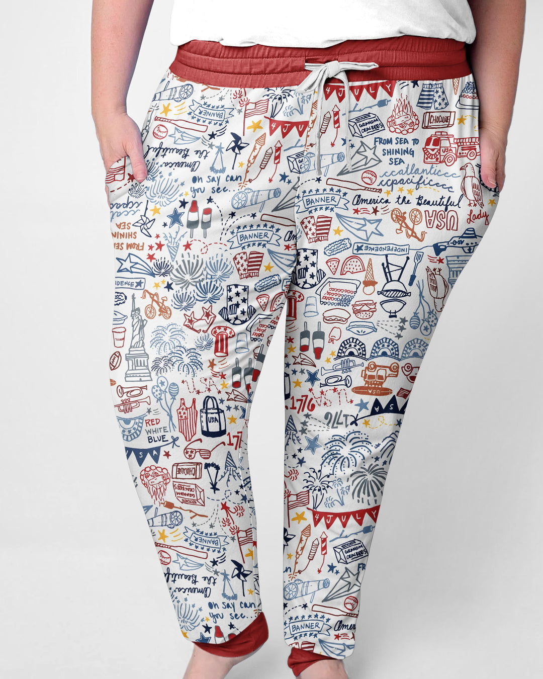 Liberty Doodle 250th Family Matching Bamboo Women Pajama Set