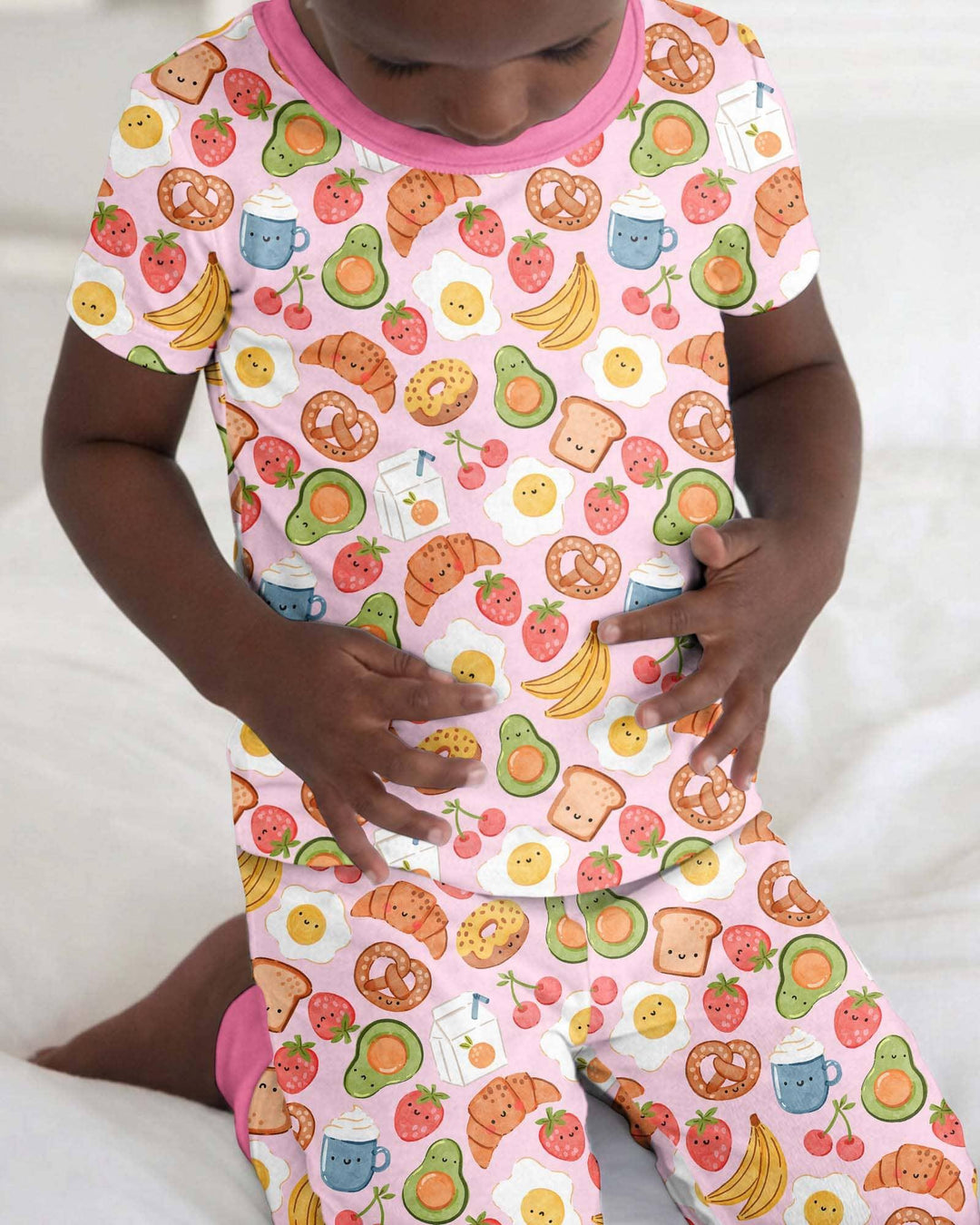 Zweiteiliges, kurzärmliges Pyjama-Set mit Marienkäfern