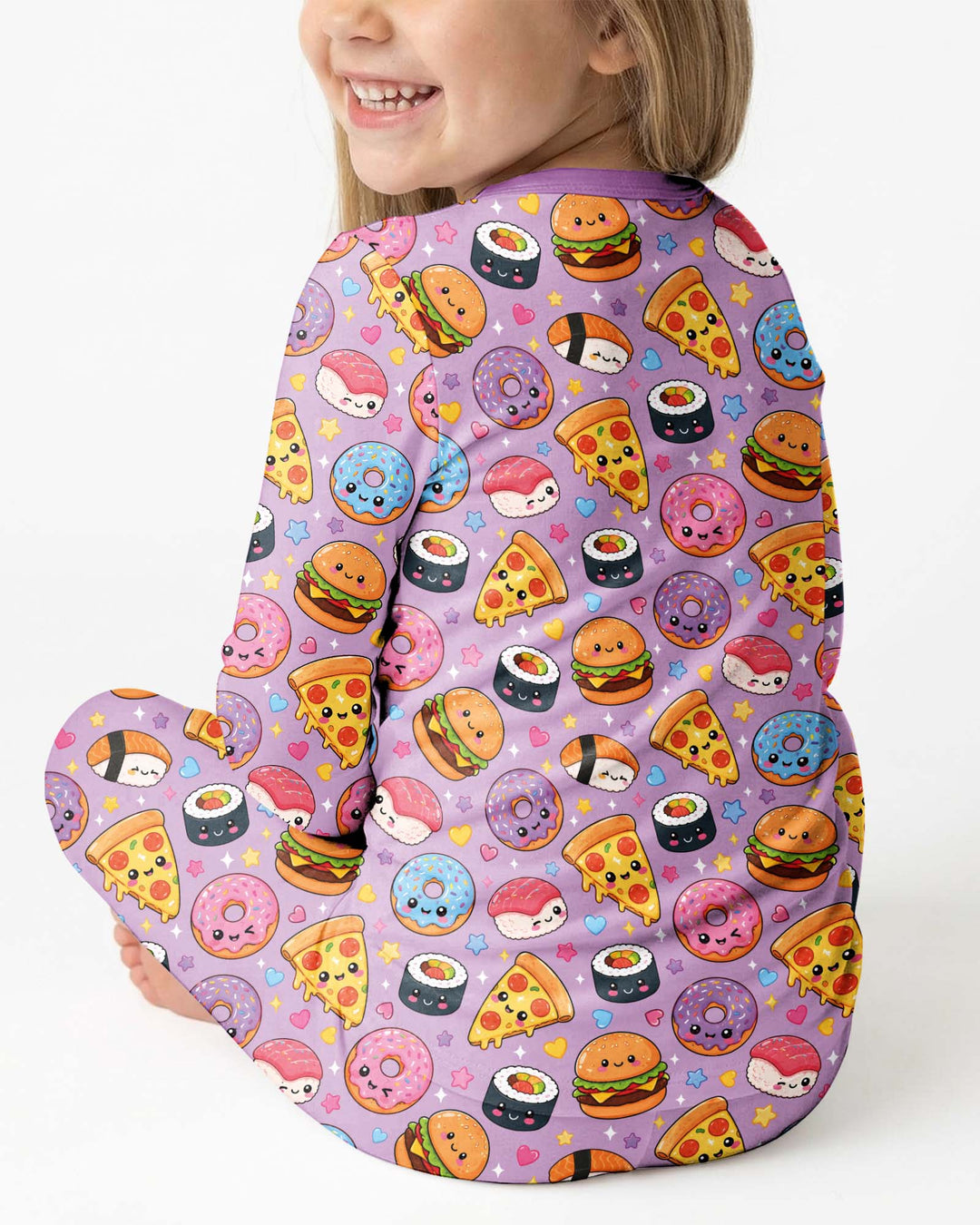 Conjunto de pijama de dos piezas de bambú con mangas largas, plantilla PERSONALIZADA