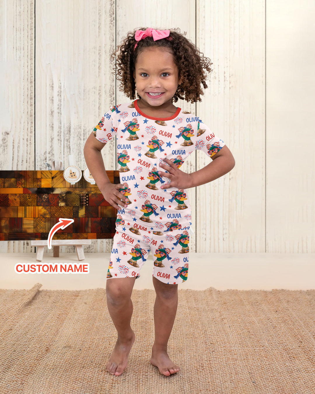 Conjunto de Pijama de Dos Piezas de Bambú con Mangas Cortas y Pantalones Cortos