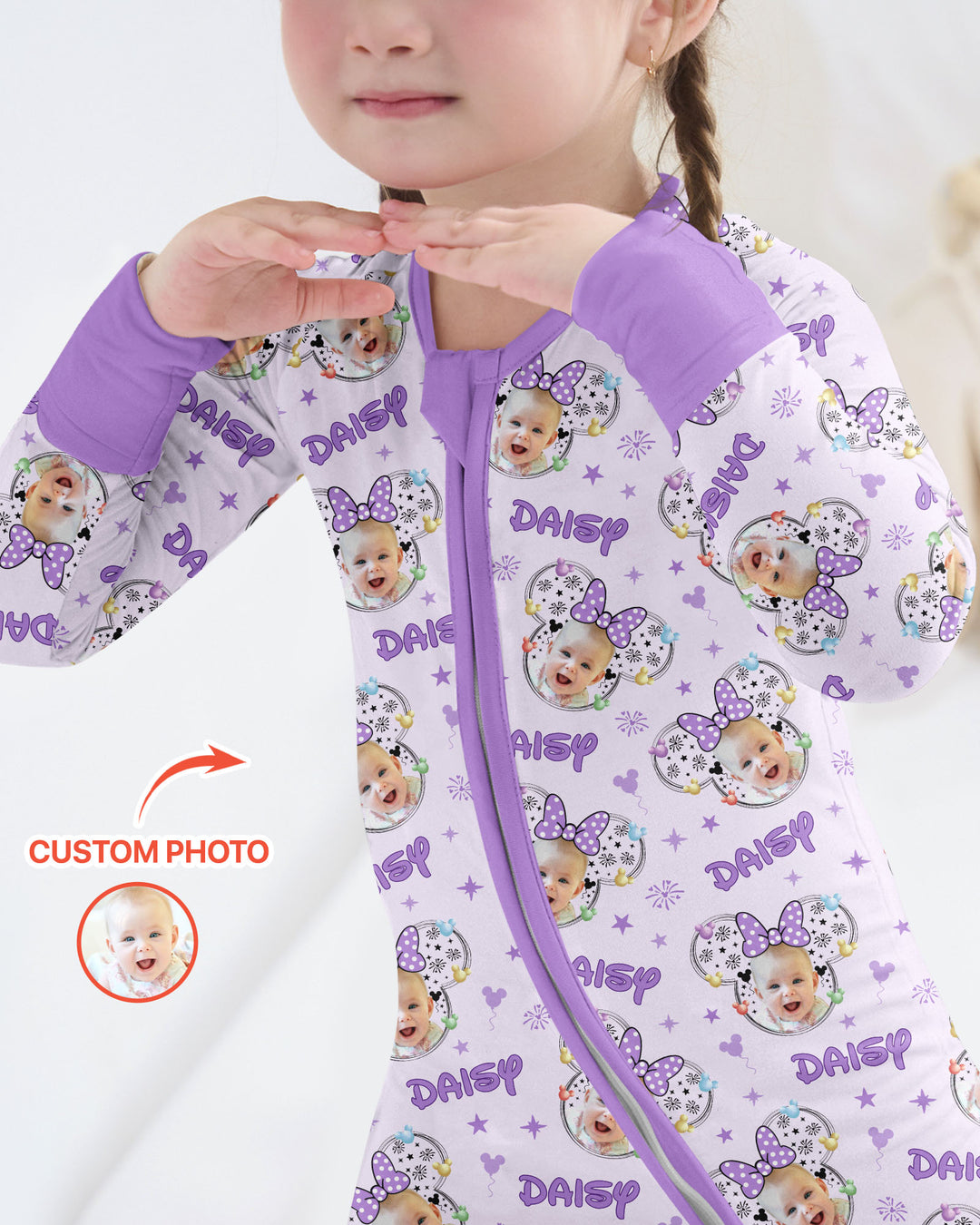 Custom Photo Little Princess Bamboo Convertible Zippy