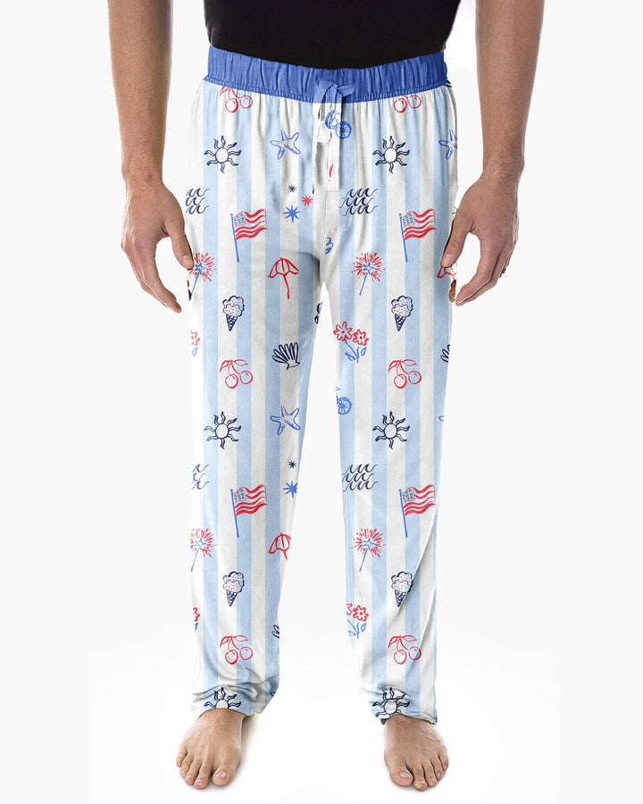 Red, White & Beachy Family Matching Bamboo Men's Pajama Set