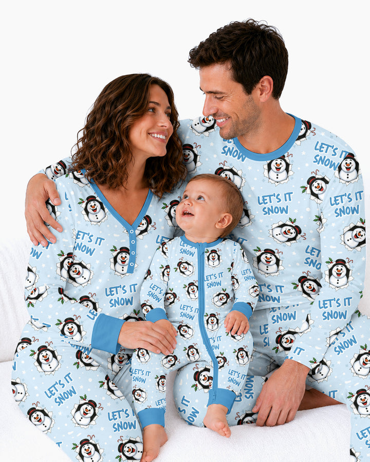 Funny Snowman Bamboo Women Pajama Set