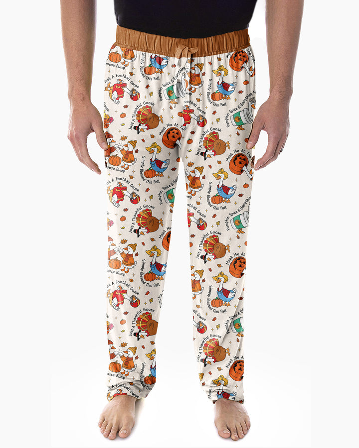 Just A Fall Goose Family Matching Bamboo Men's Pajama Set