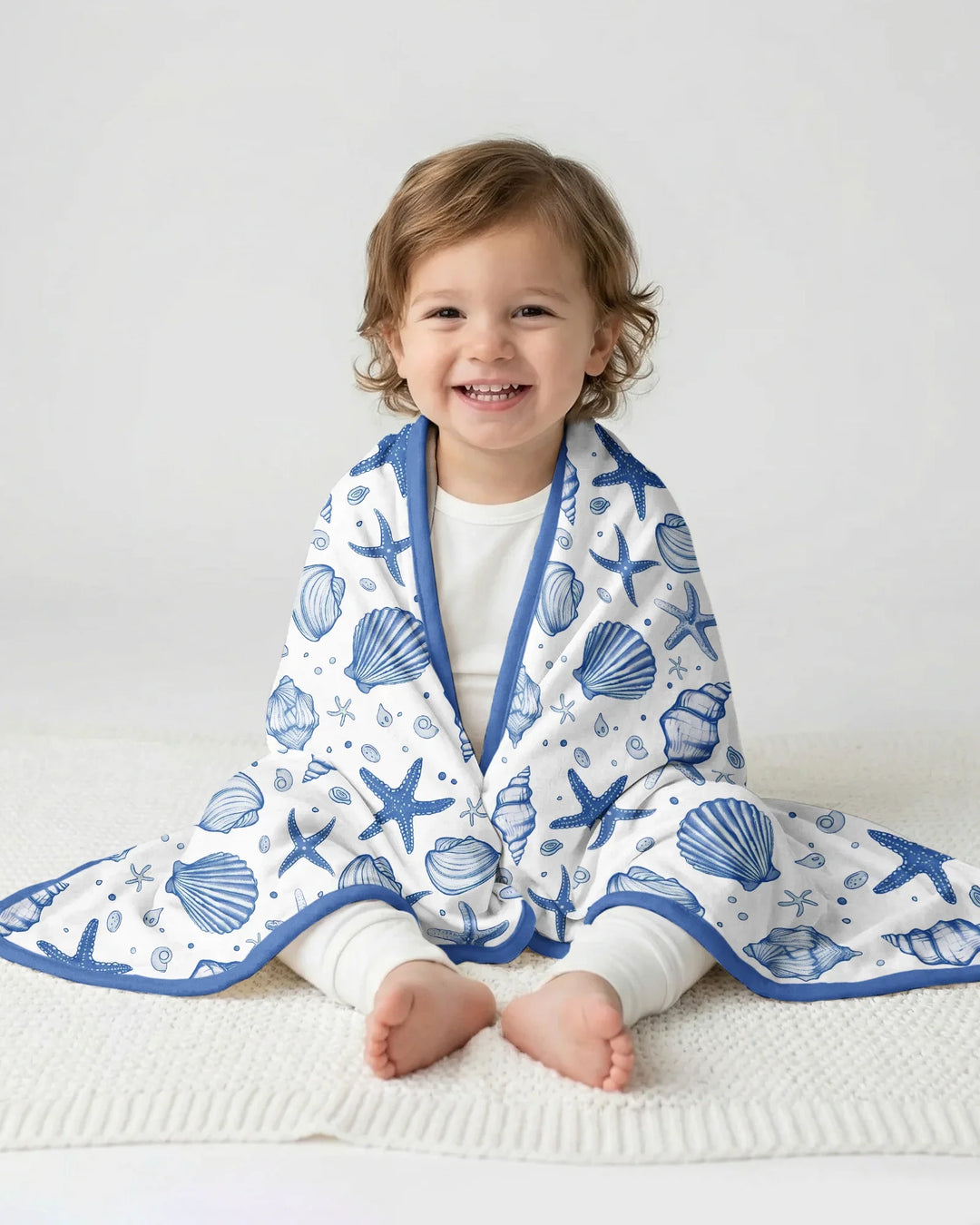 Coastal Charm Family Matching Bamboo Blanket