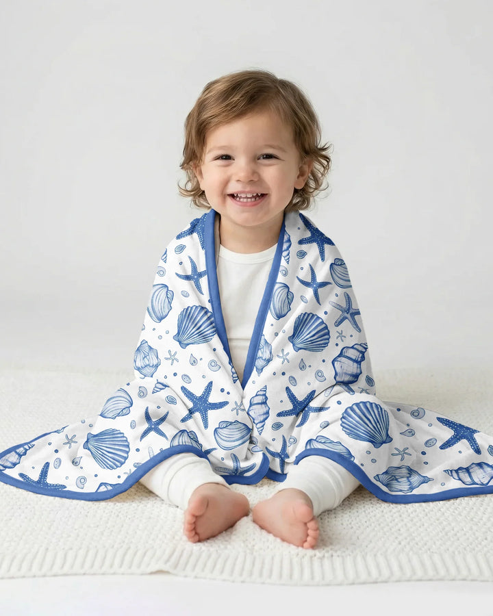 Coastal Charm Family Matching Bamboo Blanket