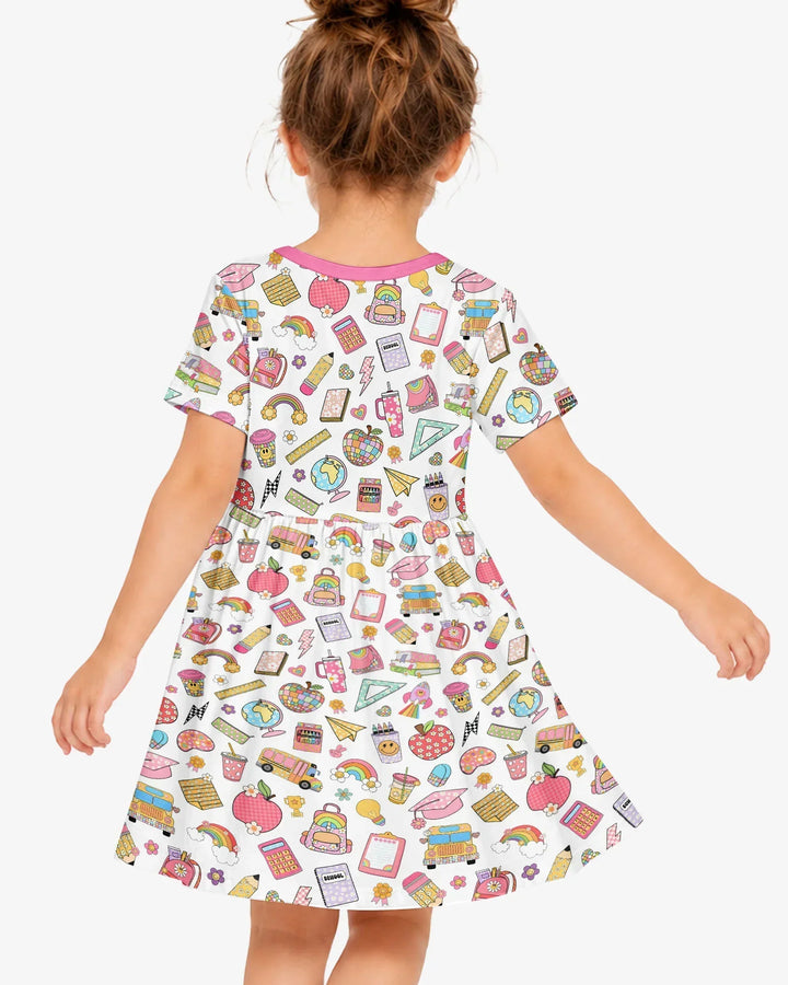 Preppy Back to School Bamboo Twirl Dress