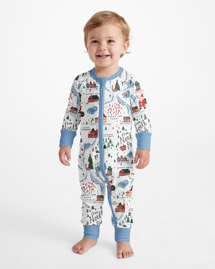 The North Pole Map Bamboo Convertible Zippy