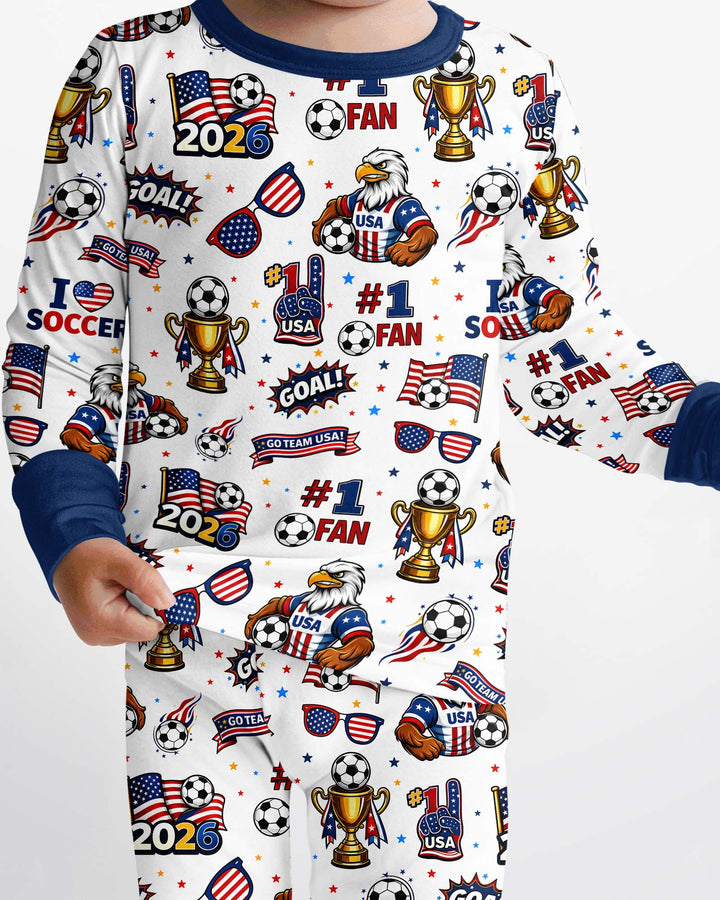 Conjunto de pijama de dos piezas de bambú de manga larga