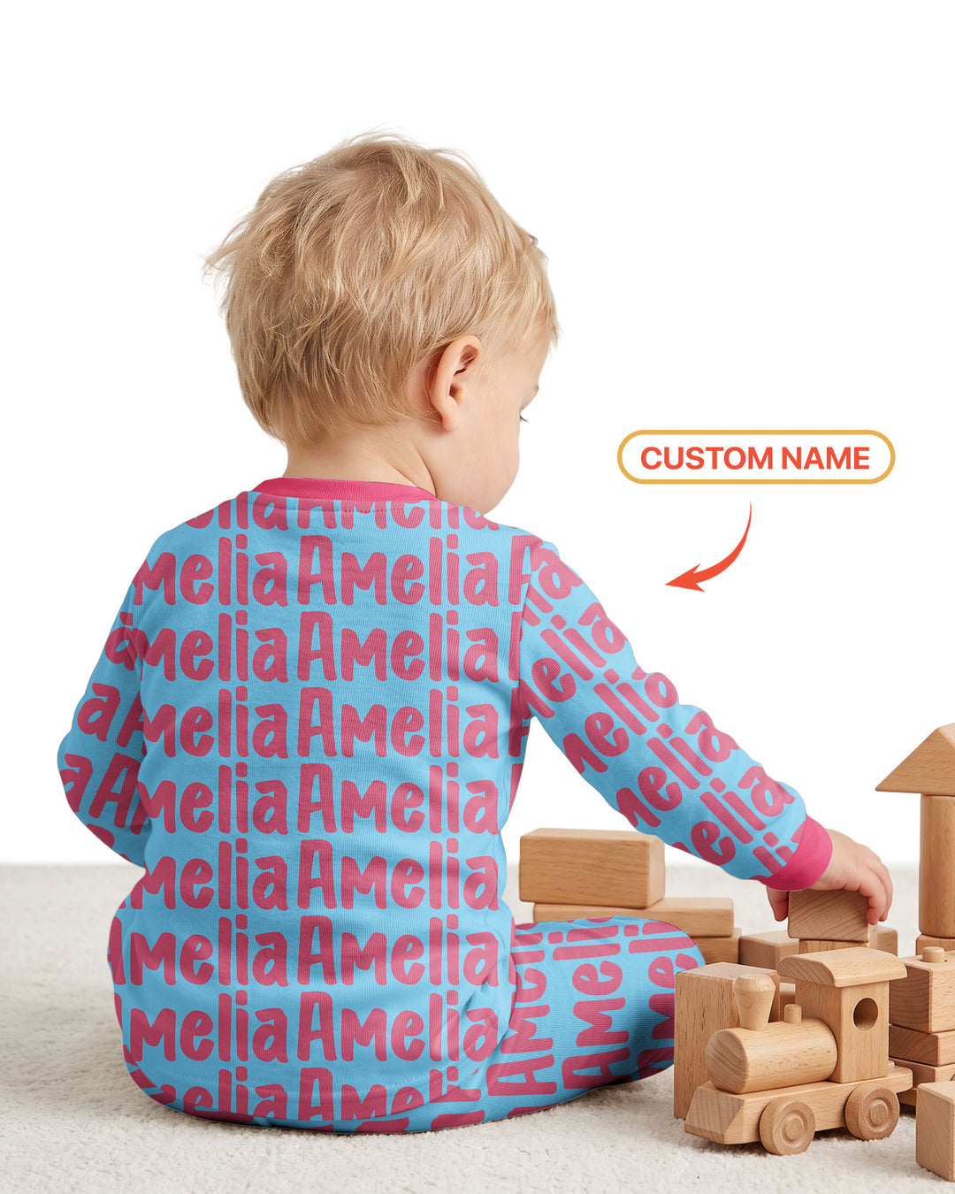 Little Letters Bamboo Two Piece Long Sleeve Pajama Set Bamboo Two Piece Long Sleeve Pajama Set