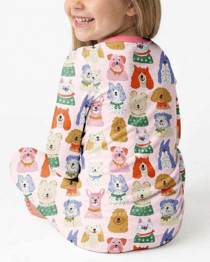 Puppy Portrait Bamboo Two Piece Long Sleeve Pajama Set