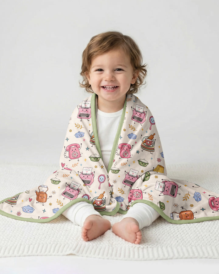 Retro Chasing Toy Bamboo Blanket