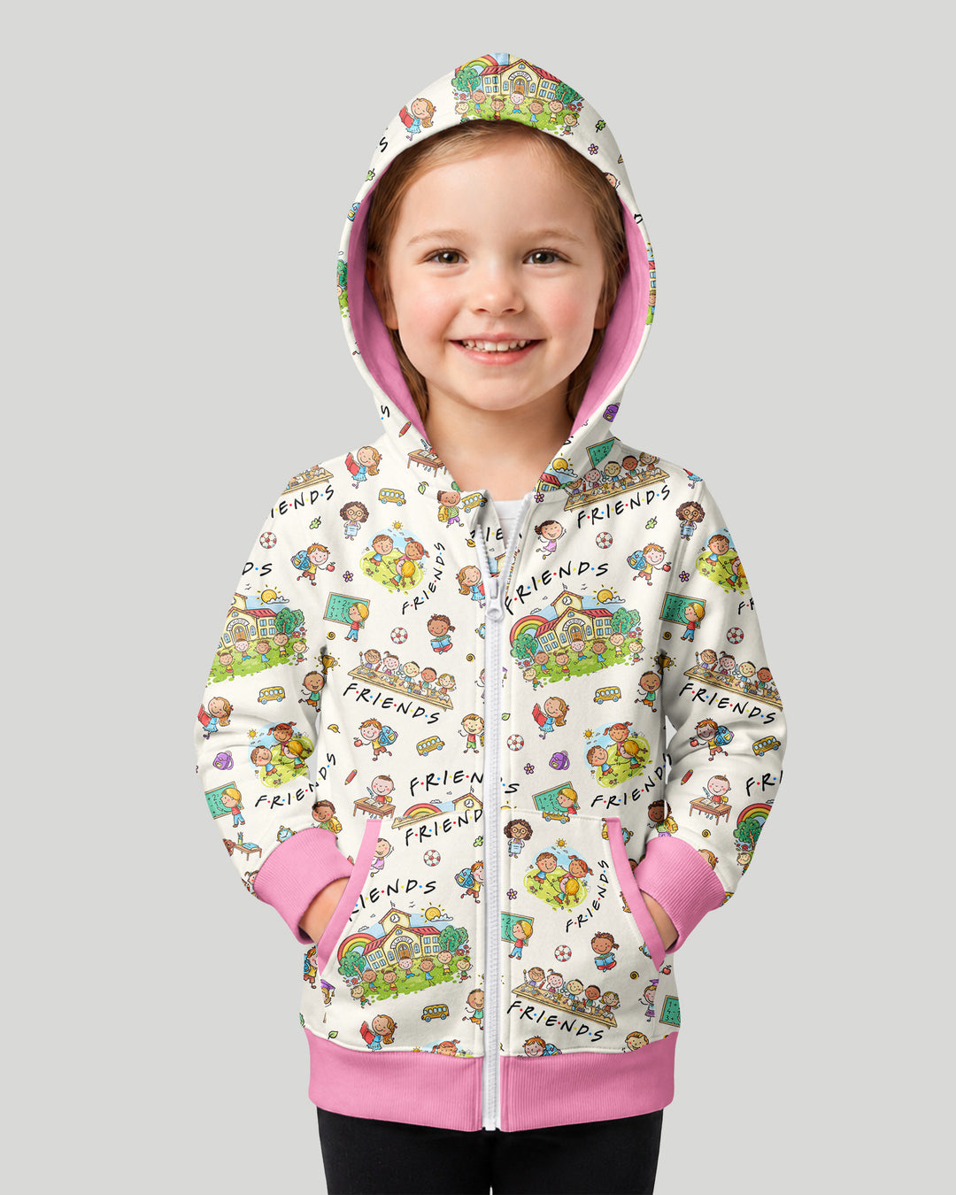 School Friends Forever Bamboo Zip Hoodie