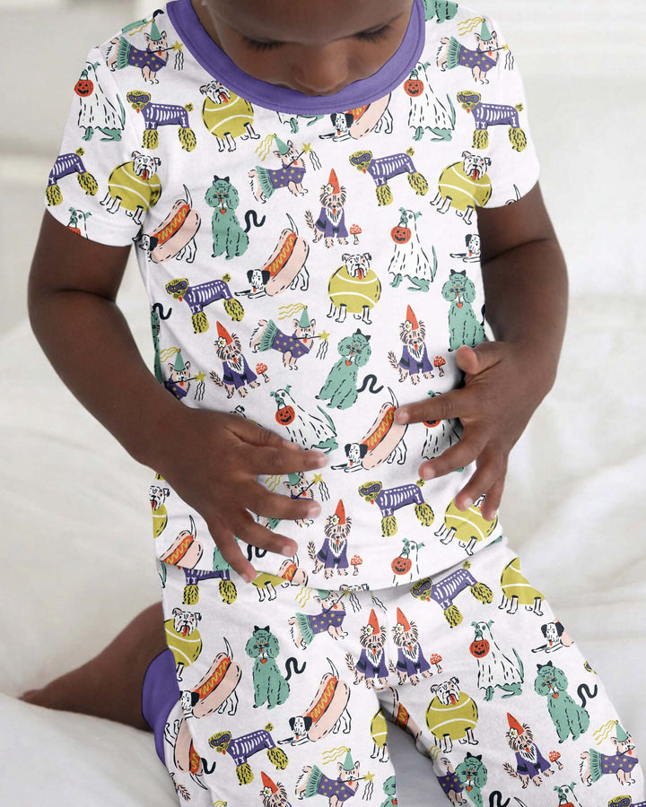 Bark-O-Ween Bamboo Two Piece Short Sleeve Pajama Set